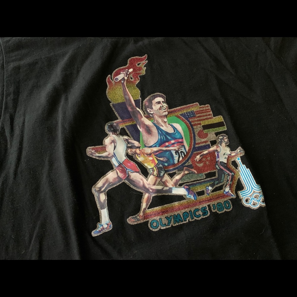 Vintage 1980 olympics t shirt unisex M L rare
